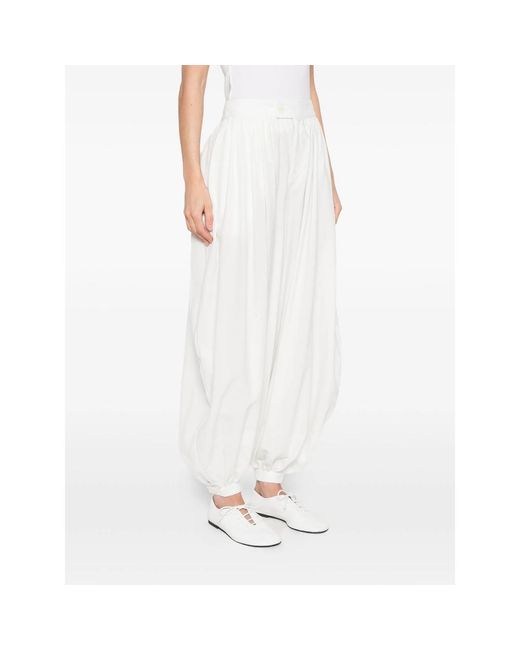 Marrakshi Life White Gathered Trousers