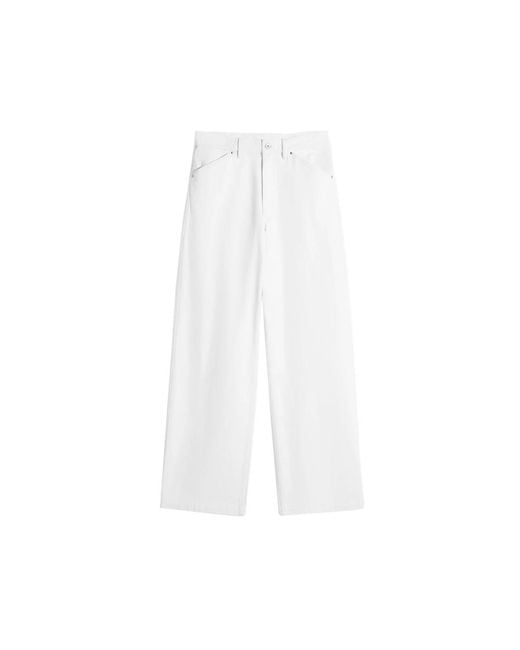 Lemaire White Wide-Leg Jeans for men