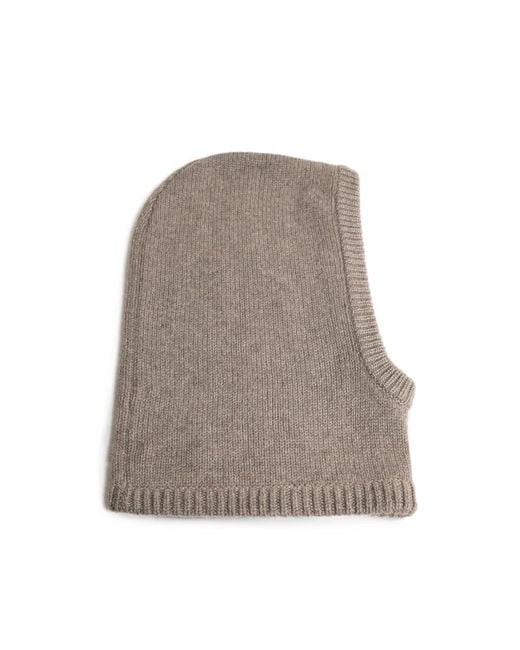 Lisa Yang Gray Astri Knitted Balaclava Hat