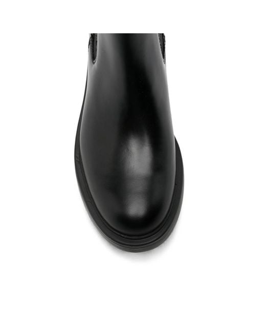 Camper Black Dean Elasticated-Panel Pull-Tab Chelsea Boots