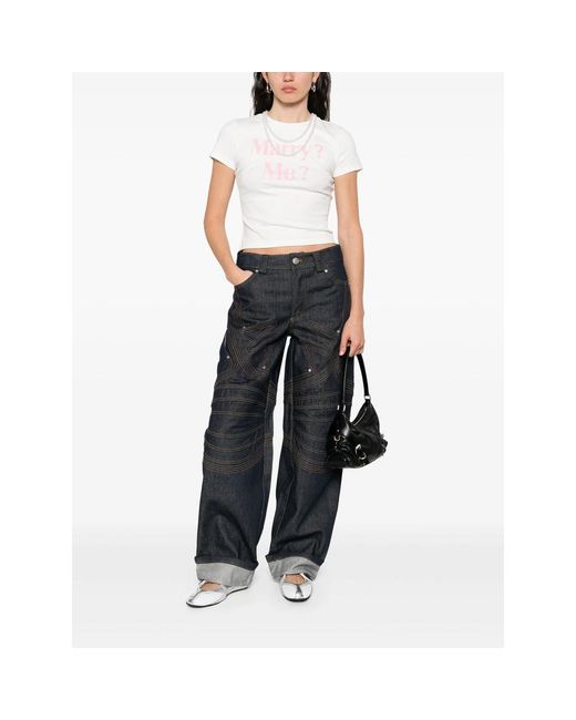 Markgong Gray Cotton-Blend Jeans