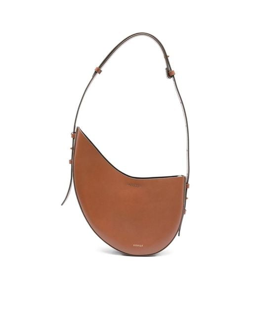 Soeur Brown Small Wino Leather Shoulder Bag
