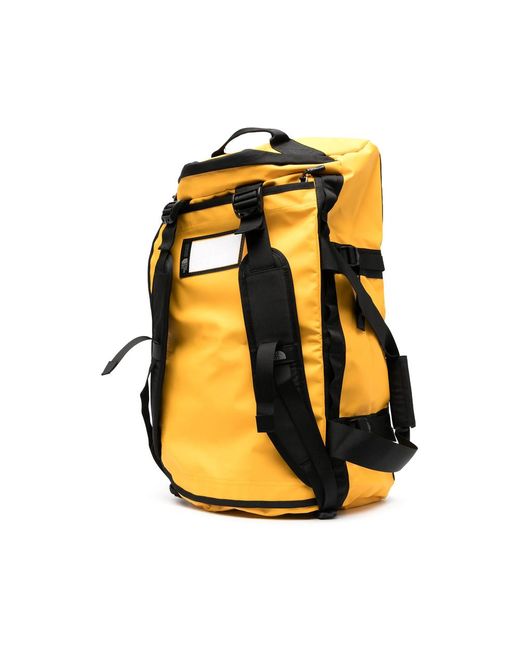 The North Face Yellow Base Camp Logo-Print Duffle Bag for men