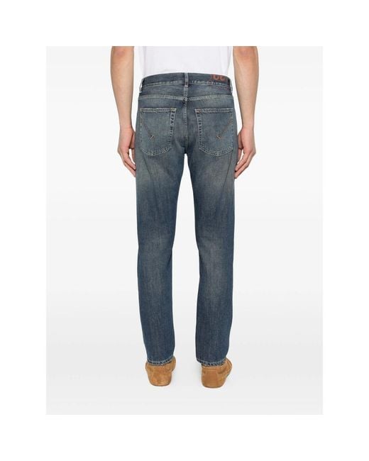 Dondup Blue Button-Fastening Jeans for men