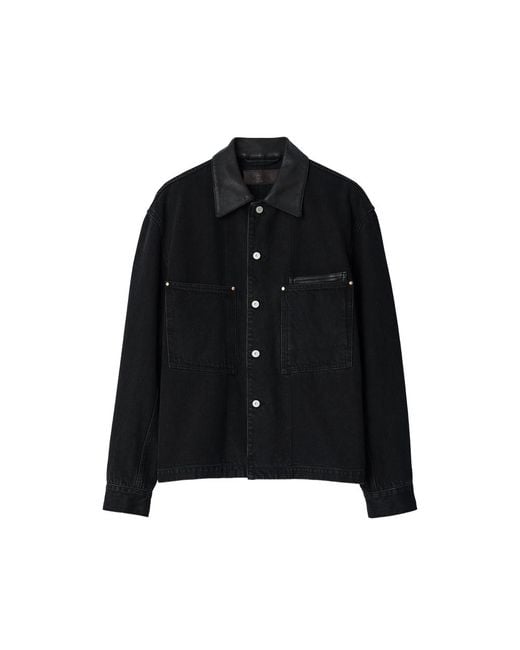 Lemaire Black Workwear Overshirt for men