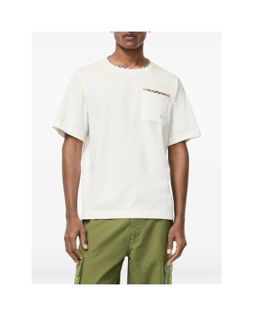 Burberry White T-Shirts & Vests for men