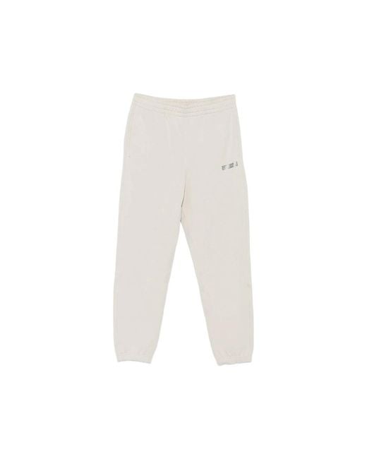 Calvin Klein White Logo-Patch Track Pants for men