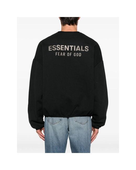 Fear Of God Black Logo-Print Sweatshirt for men