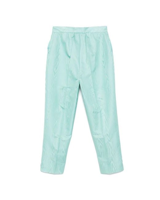 DE SANTIS Blue Patterned Trousers