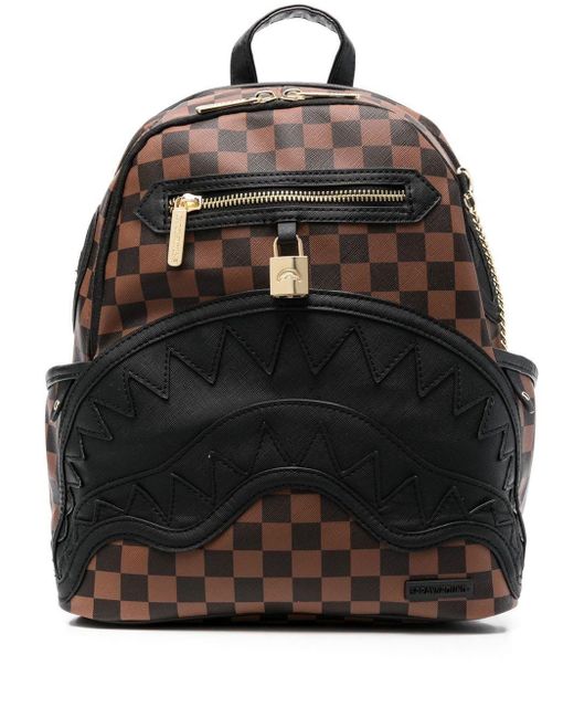 Sprayground Zaini Checkprint Backpack in Brown for Men Lyst