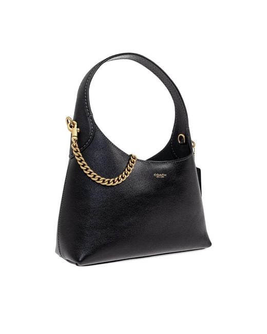 COACH Black Brooklyn 23 Chain-Embellished Tote Bag