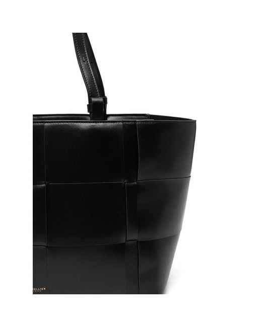 DeMellier London Black Florence Woven Tote Bag
