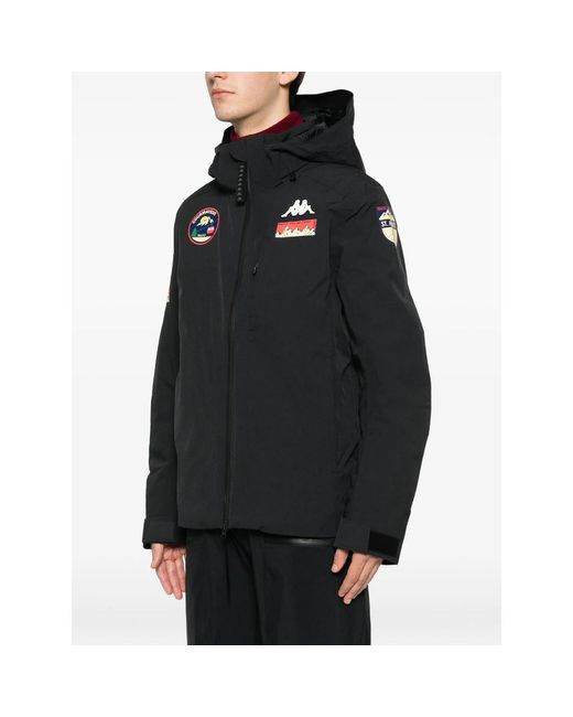 Kappa Black Patch-Appliqué Jacket for men
