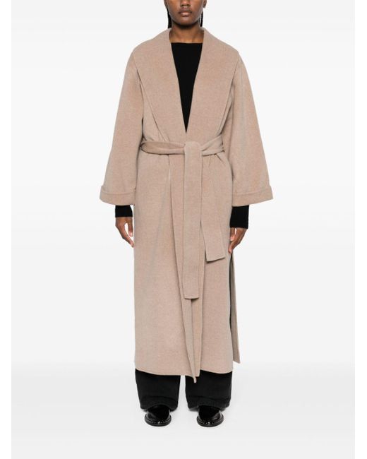By Malene Birger Natural Trullem Belted Wool Coat