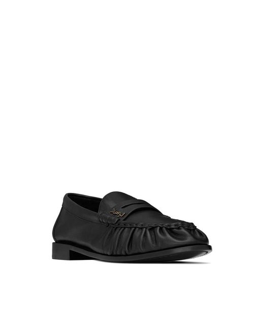 Saint Laurent Black Penny-Strap Loafers for men