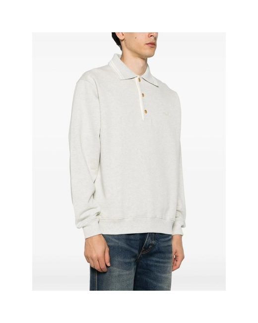 Drole de Monsieur White Embroidered-Logo Cotton Jumper for men