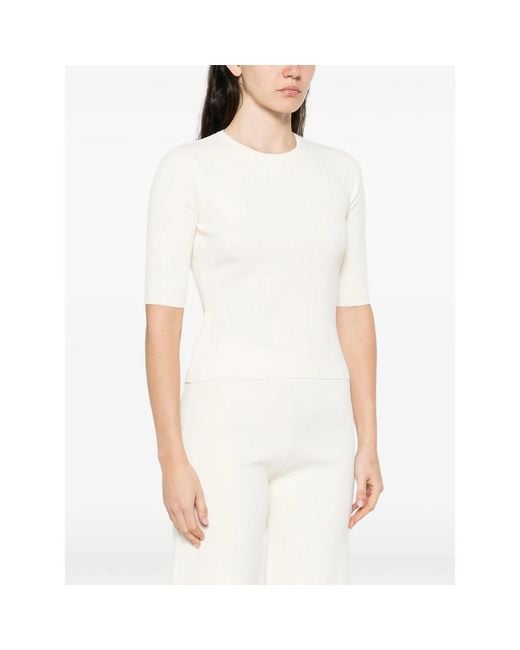 Max Mara White Neutrals Tops
