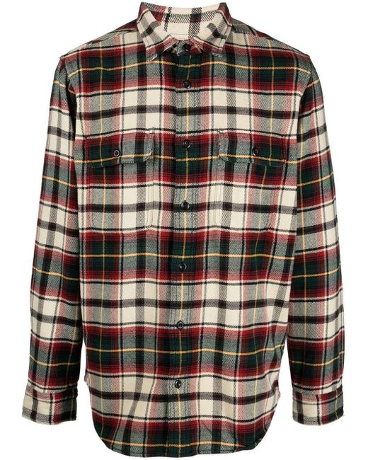 Filson Black Check-pattern Flannel Shirt for men