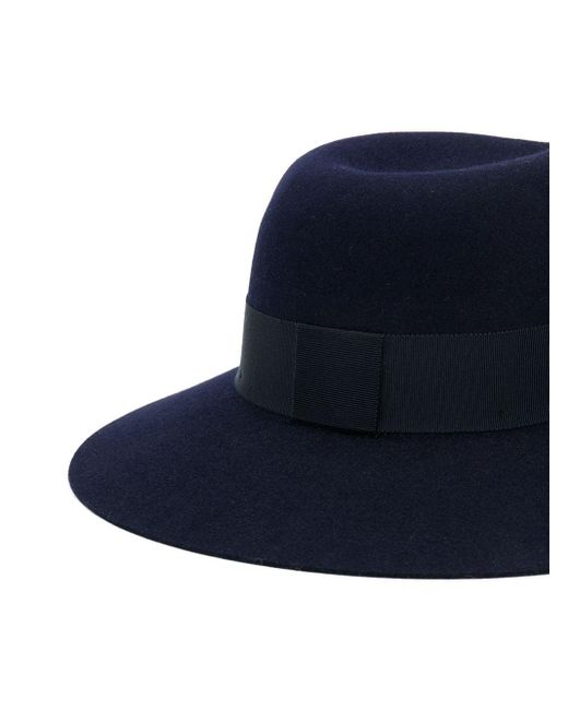 Maison Michel Blue Virginie Wide-Brim Hat