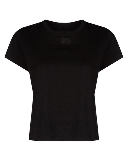 Alexander Wang Black Logo-Print Short-Sleeve T-Shirt