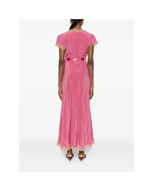 Rixo Pink Dress Marlice Mauve