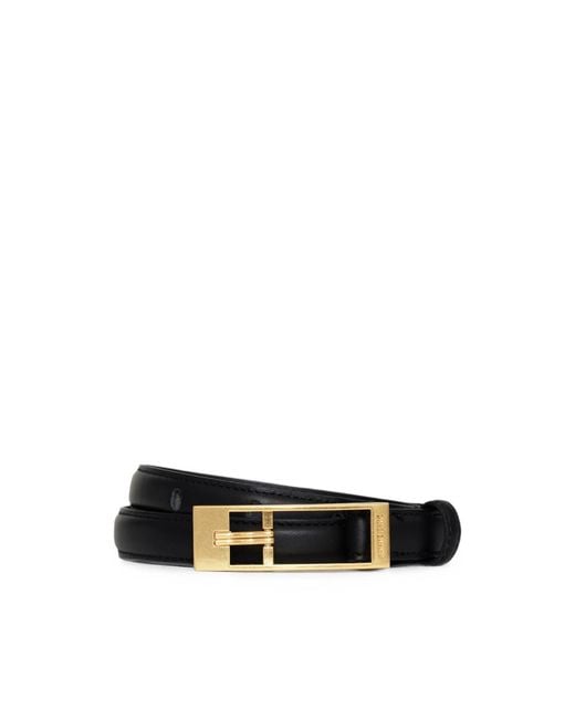 Anine Bing Black Elly Belt Smooth Leather