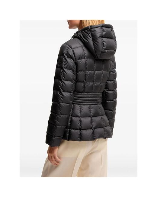 Moncler Black Engoulevent Square-Quilted Hooded Jacket