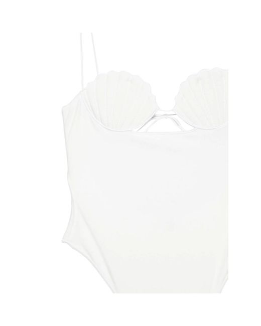 Oséree Bridal Shell Swimsuit in White | Lyst UK