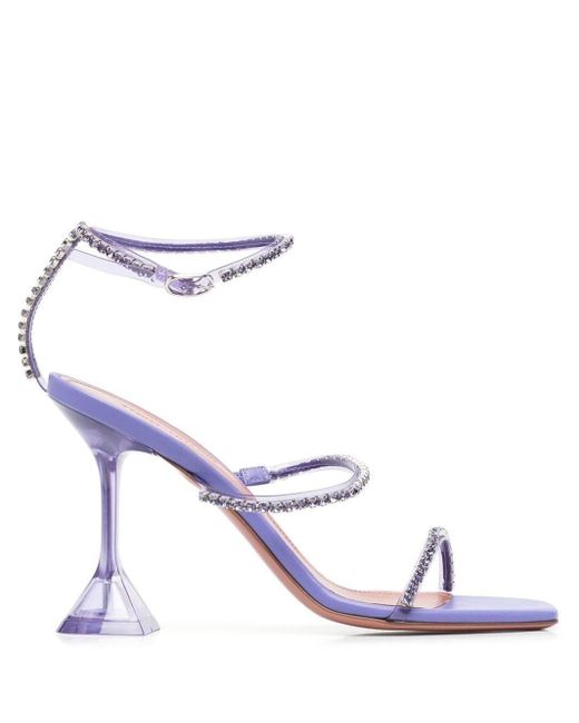 Amina Muaddi | Naima Strappy Leather Sandals | INTERMIXÂ®
