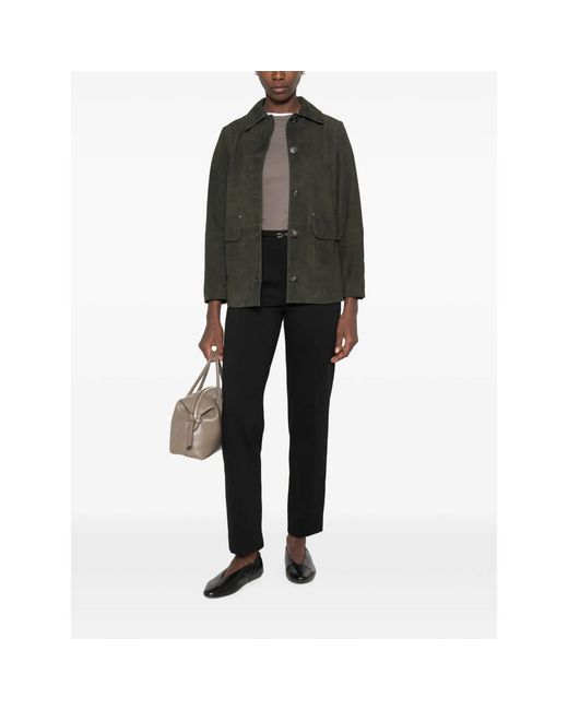 Vince Green Button-Up Suede Jacket