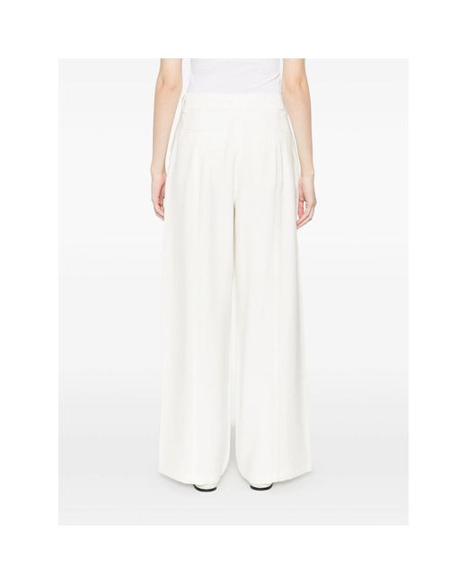 Calvin Klein White Wide-Leg Trousers
