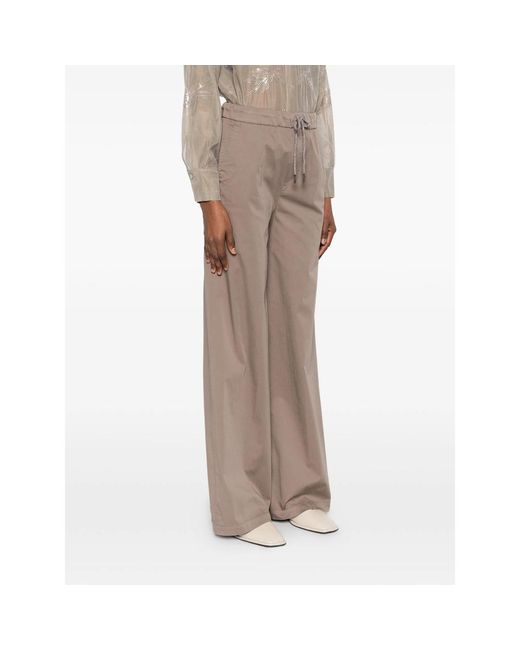 Panicale Brown Drawstring Trousers