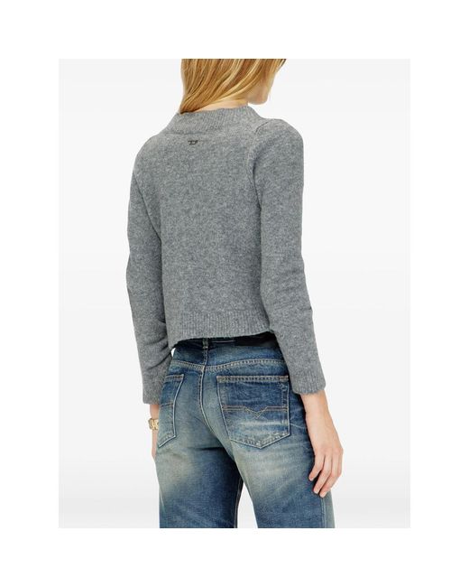 DIESEL Gray Cropped Cardigan