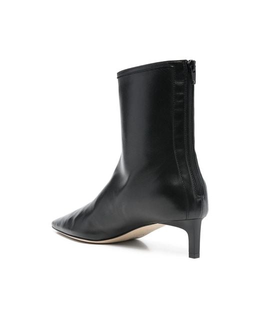 Dear Frances Black Topo Pointed Leather Bootie