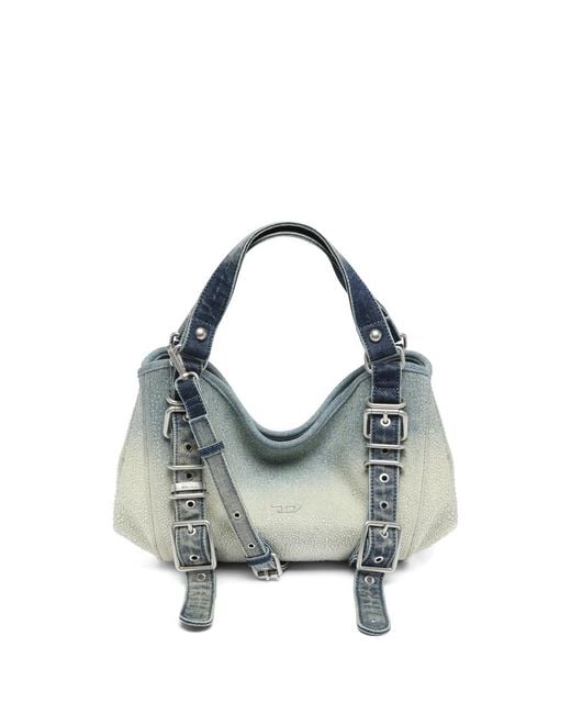 DIESEL Blue D-One-Small Top-Handle Bag