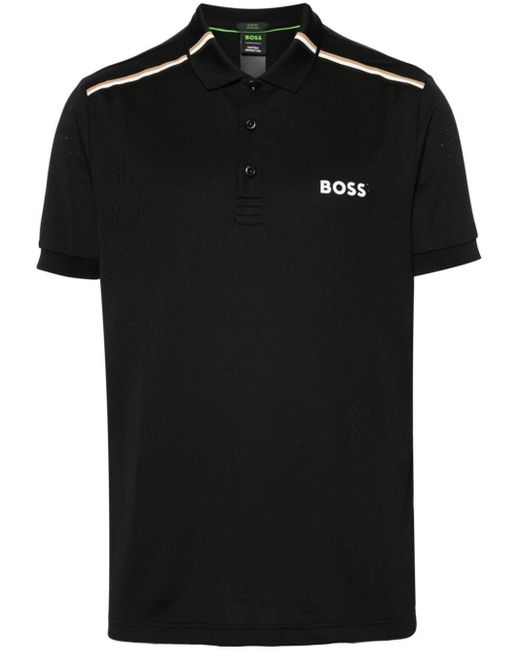 Boss Black X Matteo Berrettini Rubberised-Logo Polo Shirt for men
