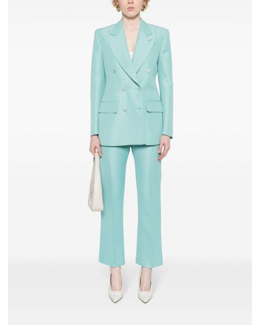 Tom Ford Green Double-Breasted Blazer