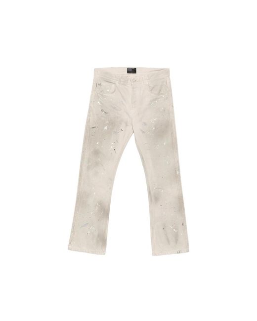 Enfants Riches Deprimes Natural Paint-Splatter Straight-Leg Jeans for men