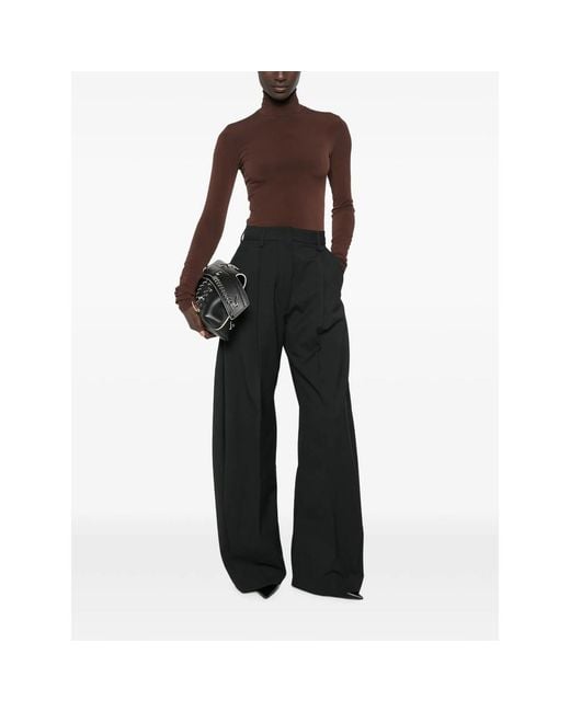 Thelatest Black E-Billie Pleated Tailored Trousers
