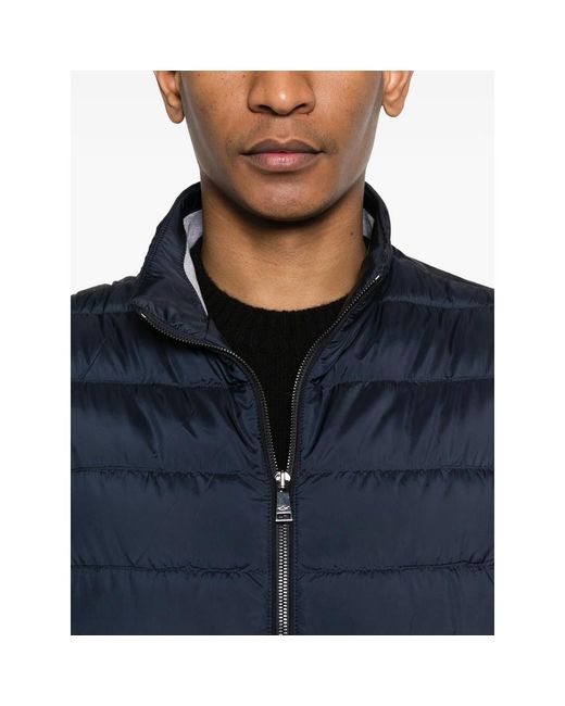 Paul & Shark Blue Zip Quilted Gilet for men