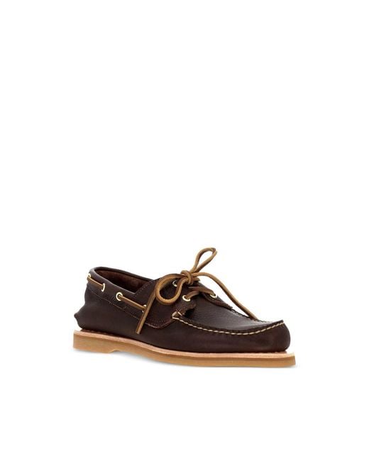 Timberland Brown Boat Shoes Leather for men