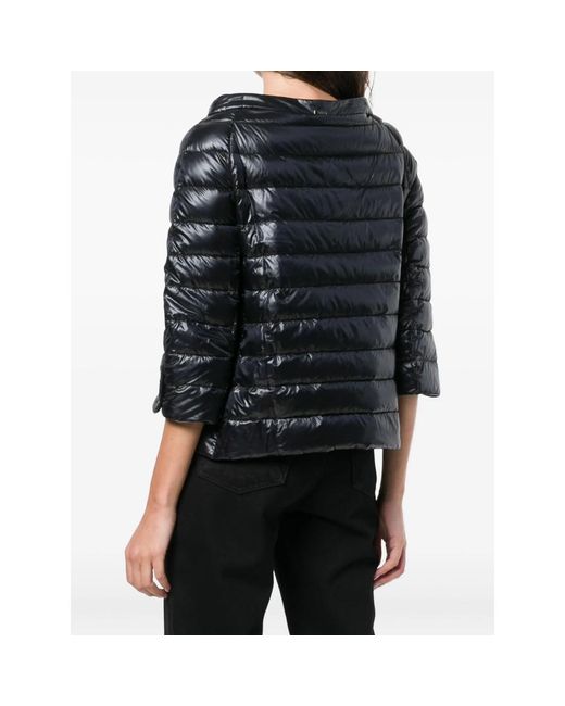 Herno Black Boat-Neck Jacket
