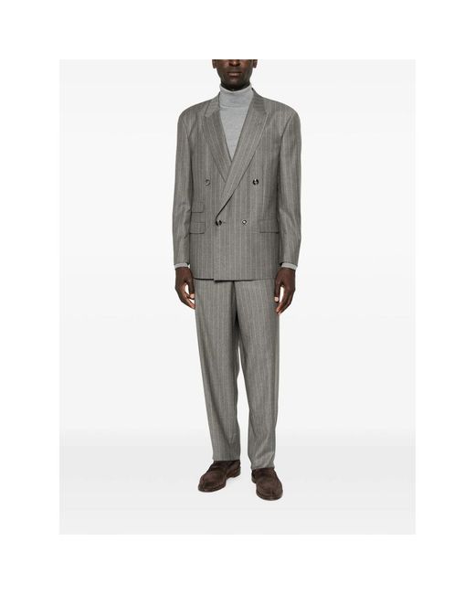 La Fileria Gray Roll-Neck Sweater for men