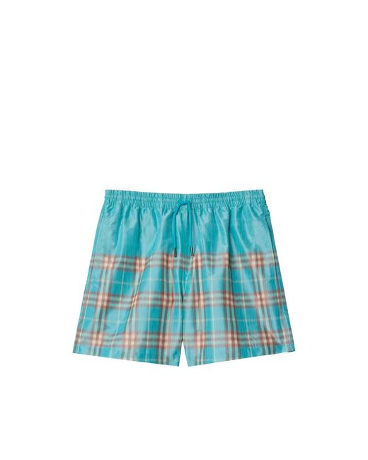 Burberry Blue Swim Shorts for men