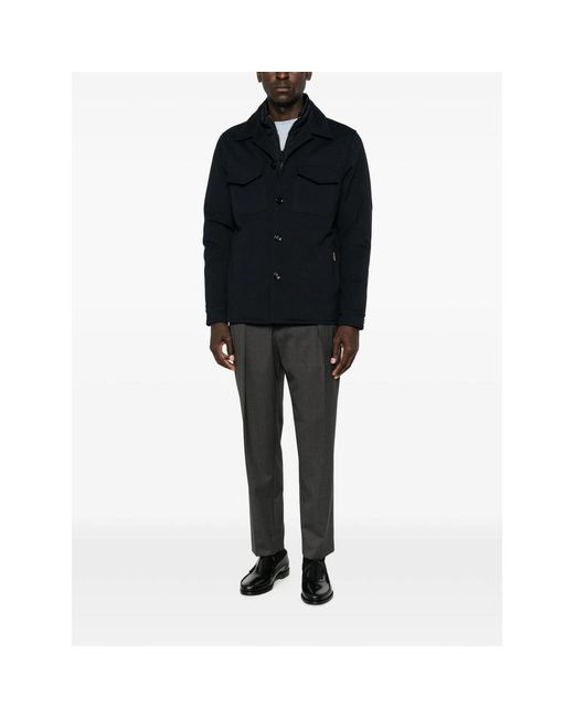 Moorer Black Torquato Button-Up Jacket for men