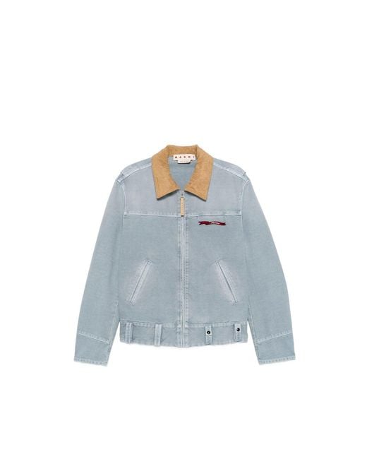 Marni Blue Lightweight Jacket Cotton for men