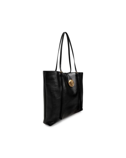 Versace Black Medusa Leather Tote Bag
