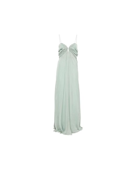 Raquel Diniz Green New Samba Ruched Maxi Dress