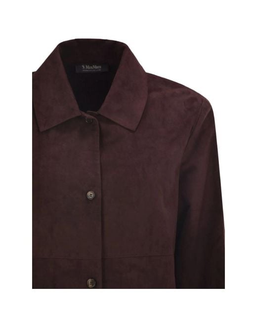 Max Mara Brown Panelled Suede Jacket