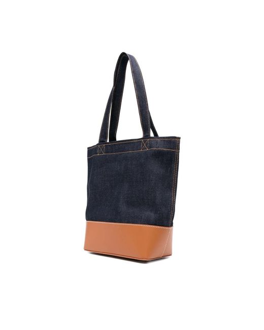 A.P.C. Blue Tote Bags